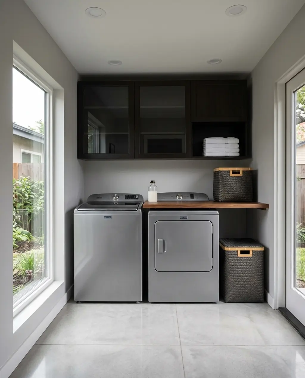 Top Load Washer & Dryer in Compact Modern Alcove