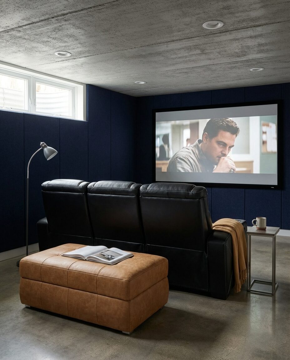 DIY Basement Home Theater with Soundproofing