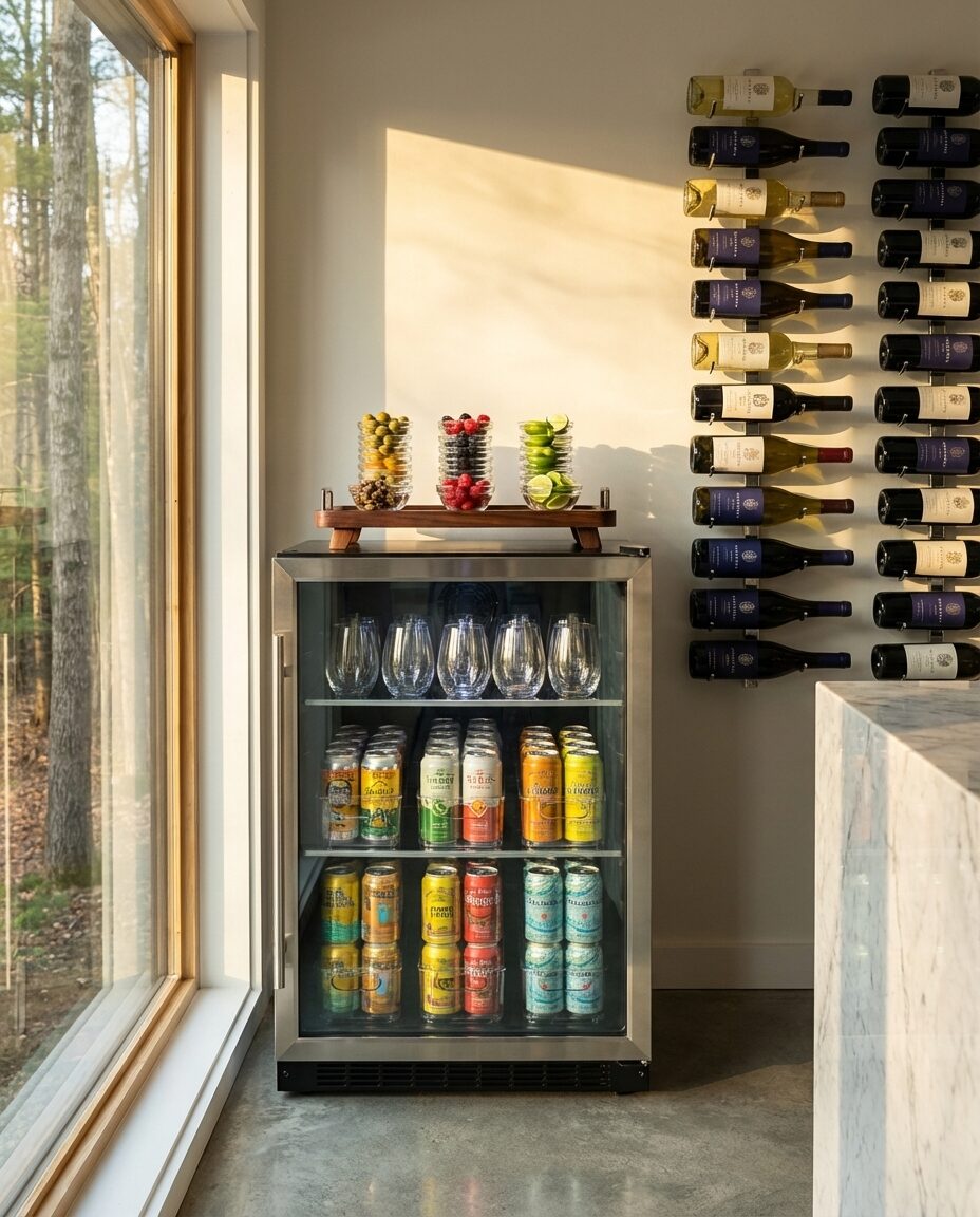 Themed Beverage Fridge for Entertaining