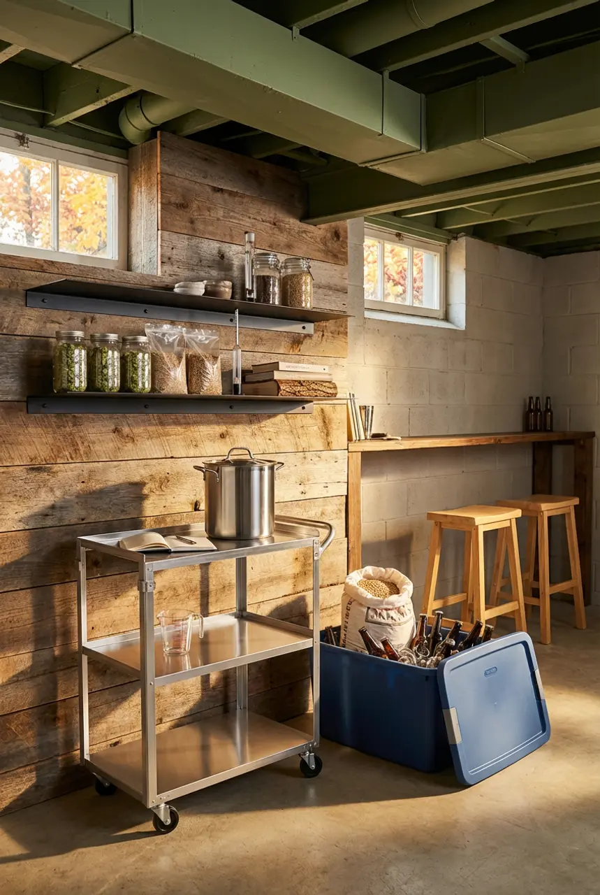 Unfinished Basement into a Budget-Friendly Home Brewery