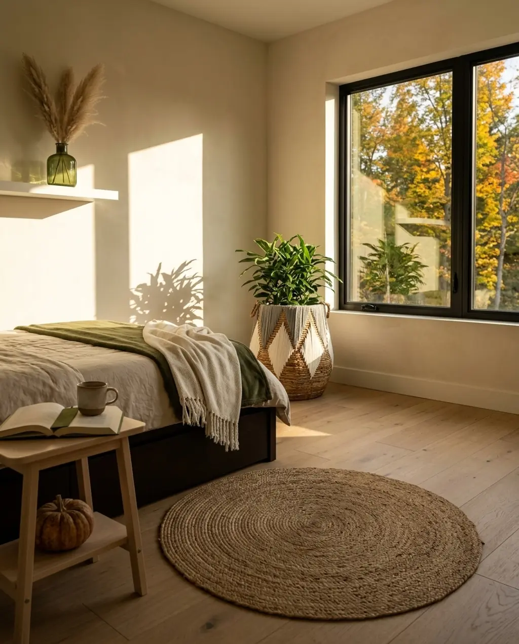 Cozy Bohemian Bedroom with Clean Lines — Budget Version