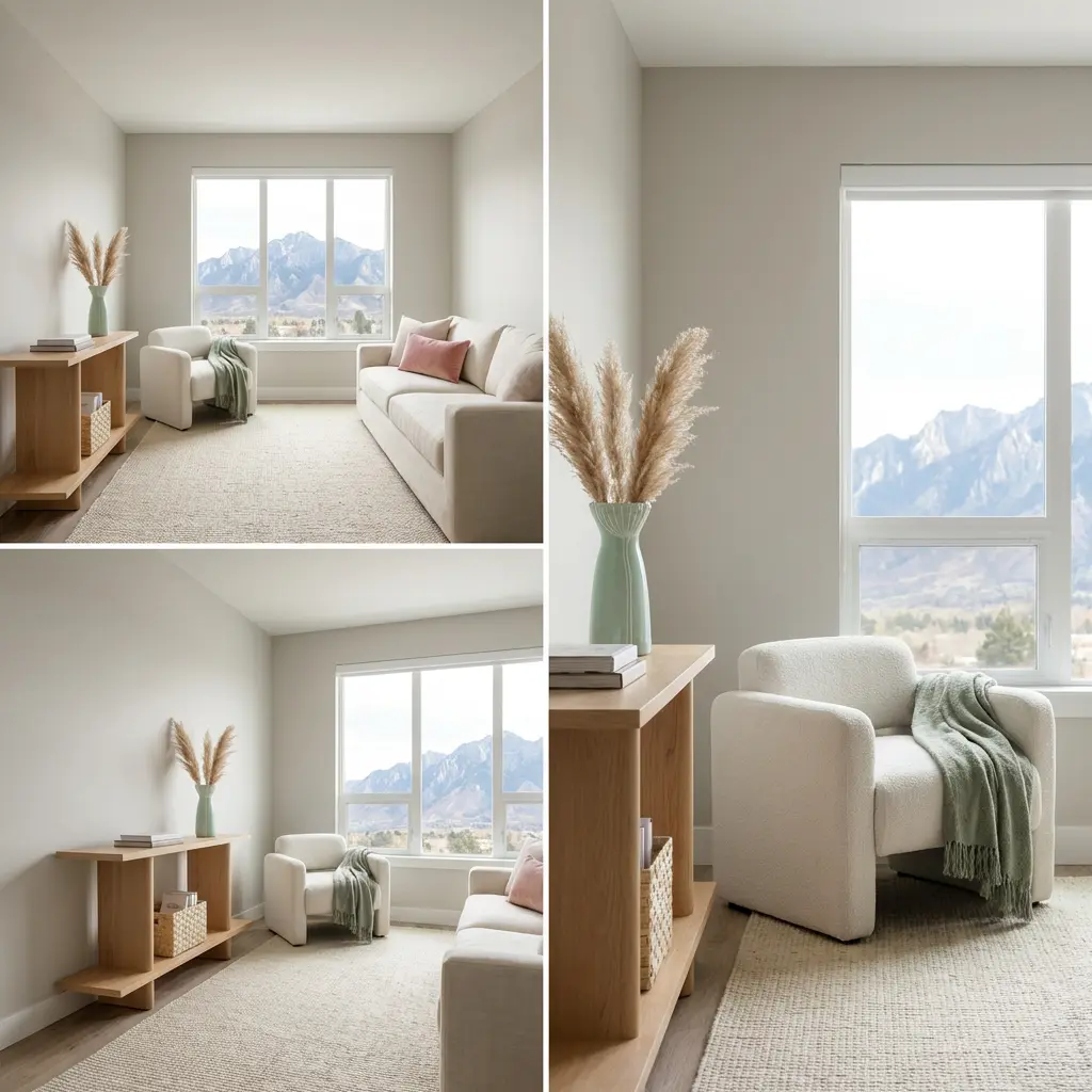 Bright & Airy White with Subtle Pastel Accents Living Room