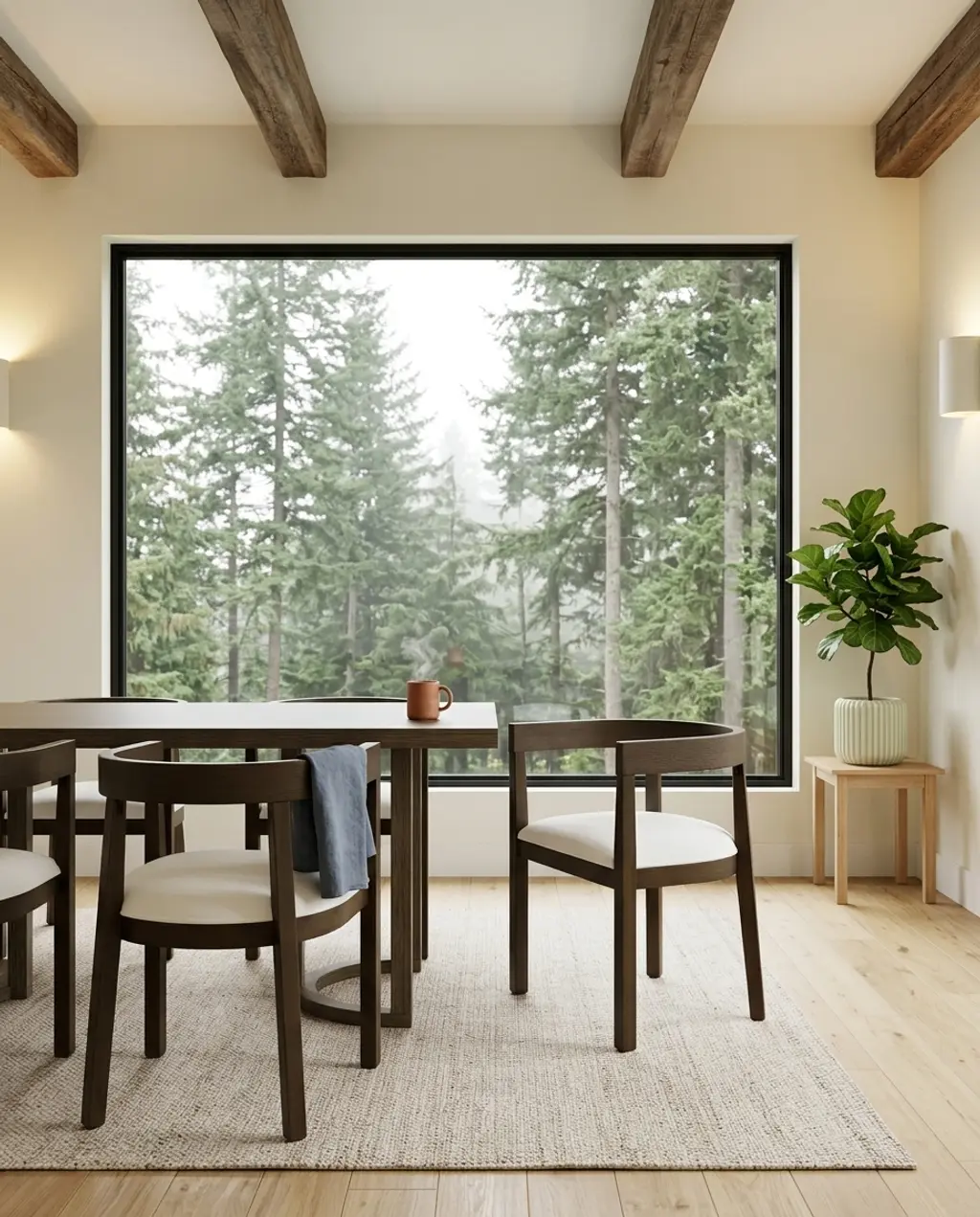 Scandinavian Comfort: Upholstered Wooden Dining Chairs — Budget Version