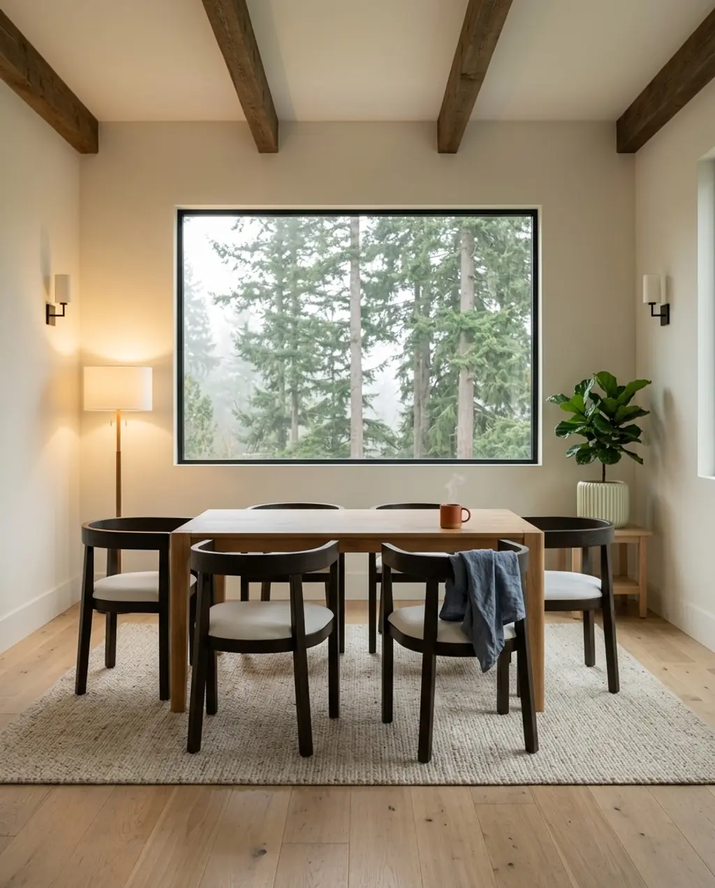 Scandinavian Comfort: Upholstered Wooden Dining Chairs — Luxury Version