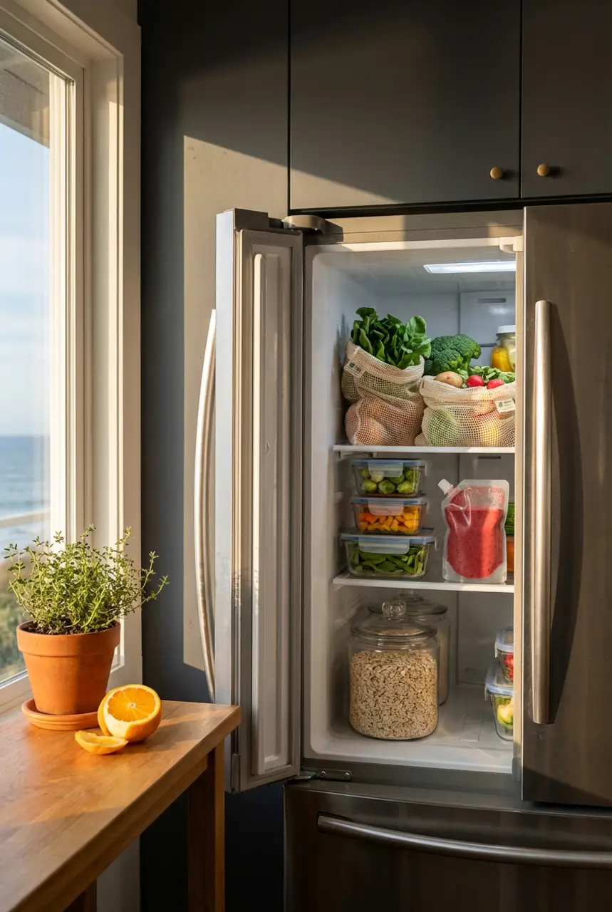 Zero Waste Fridge Goals with Reusable Containers