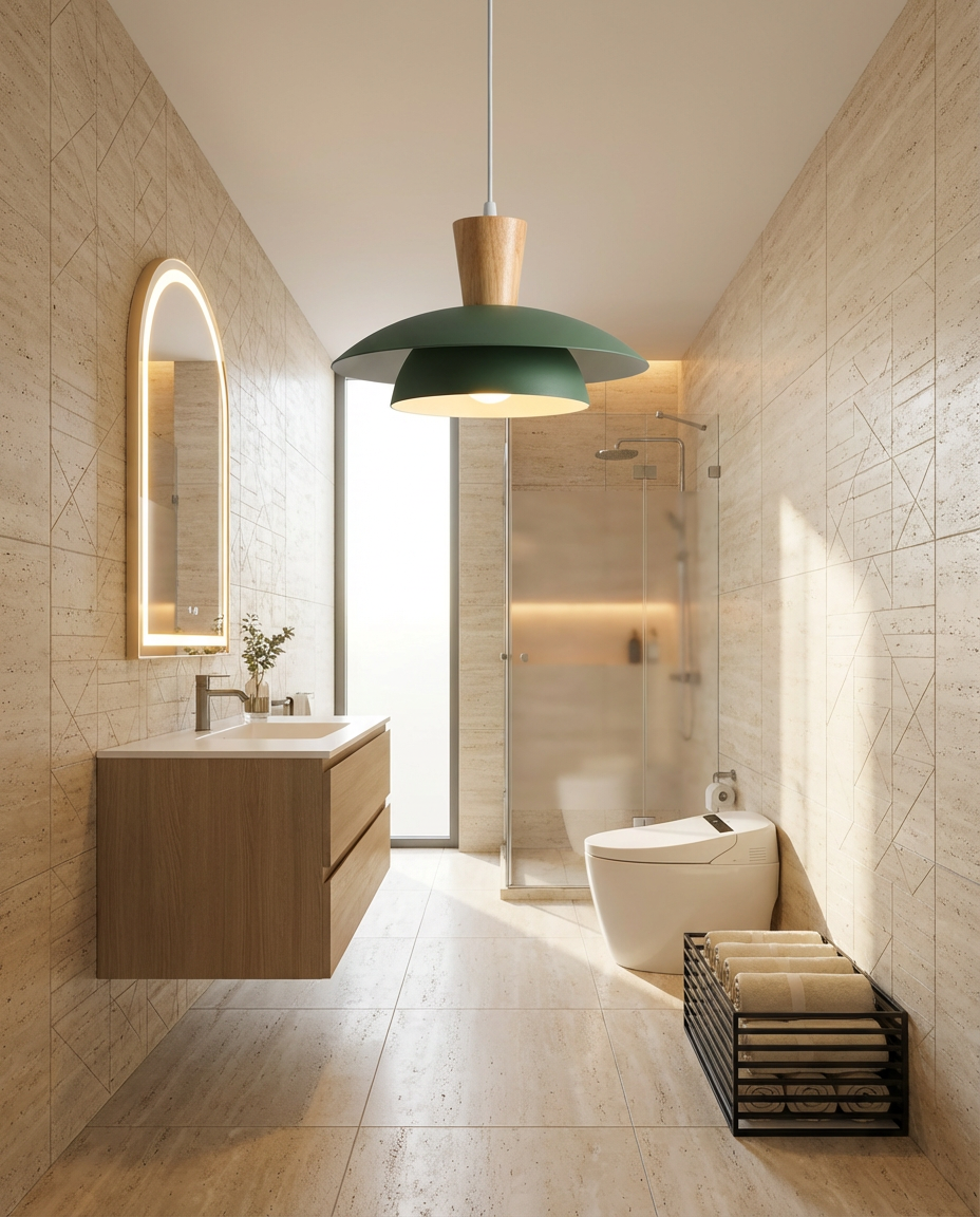 Contemporary Bathroom with Smart Toilet Integration