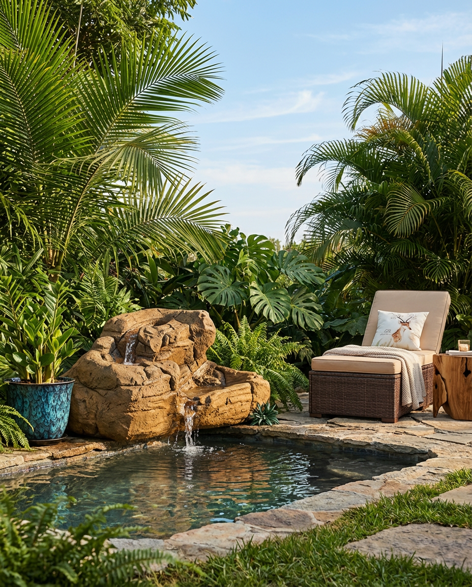 Tropical Oasis with Plunge Pool and Lush Greenery