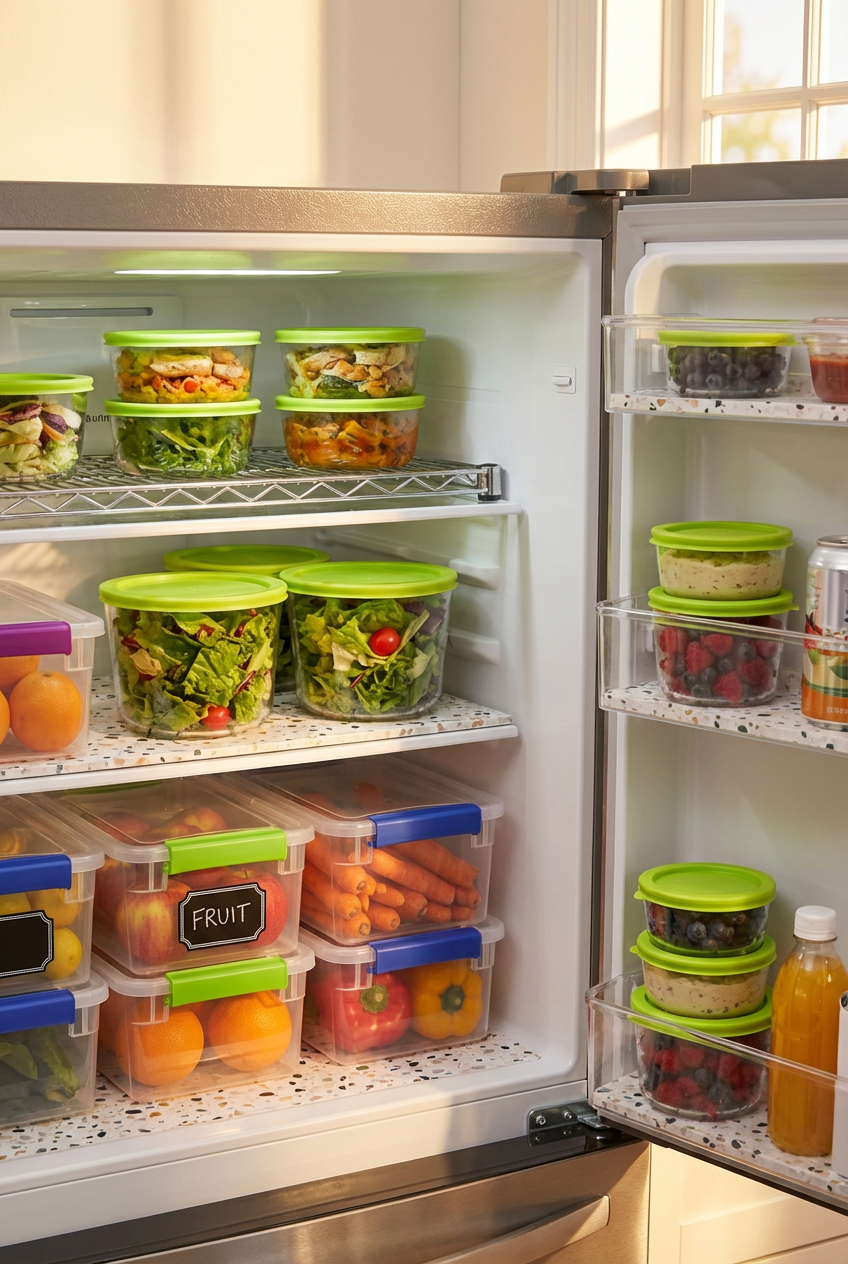 Dollar Store Finds for a Double Door Fridge