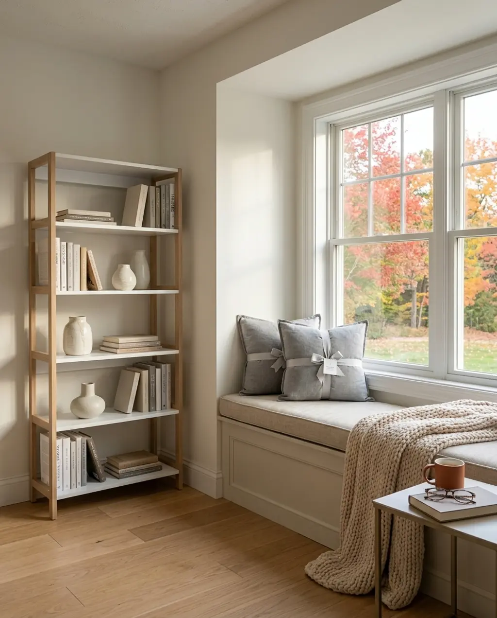 Cozy Reading Nook with Integrated Storage
