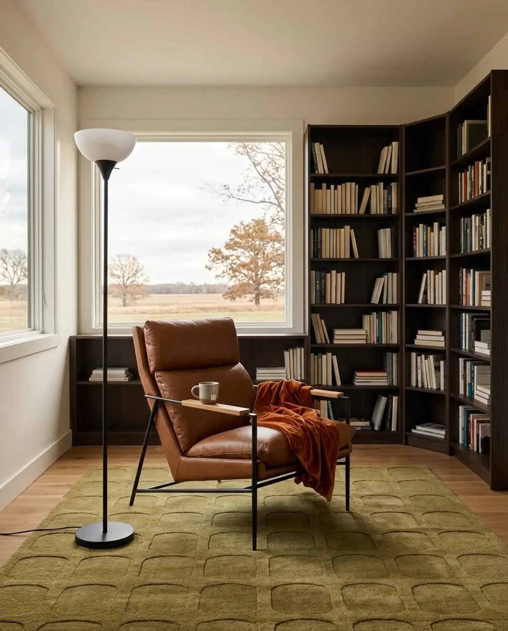 Sophisticated Minimalist Home Library
