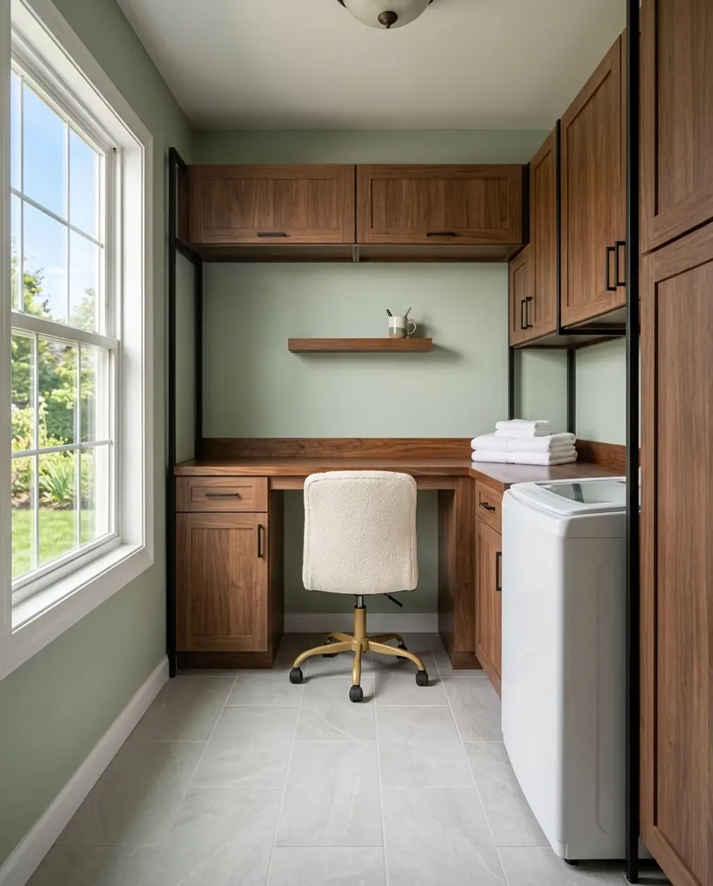 Multifunctional Laundry with Desk Nook