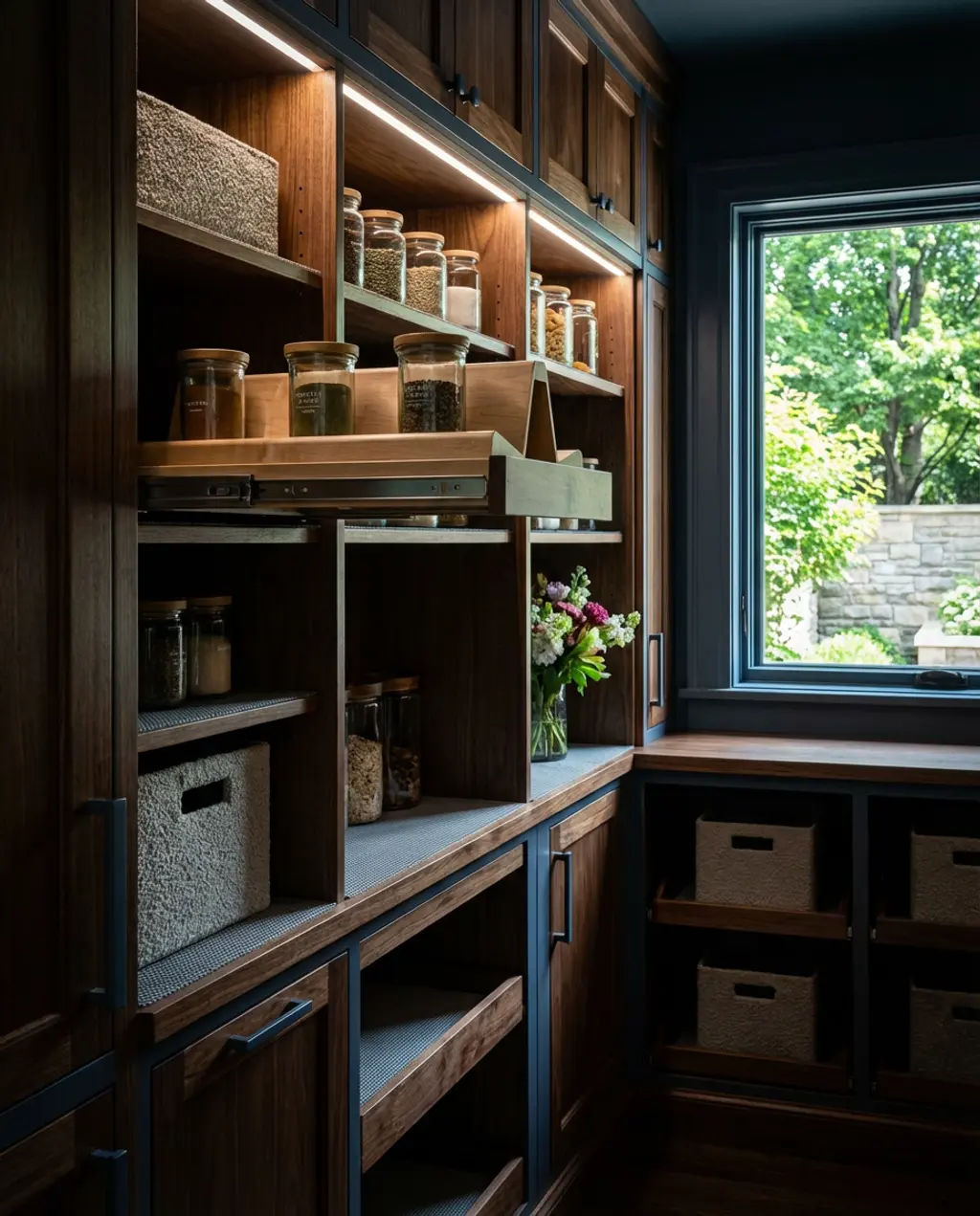 Versatile Pull-Out Pantry with Vertical Organizers — Luxury Version