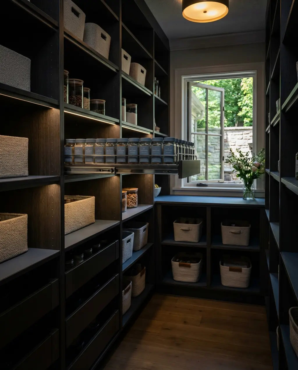 Versatile Pull-Out Pantry with Vertical Organizers — Budget Version