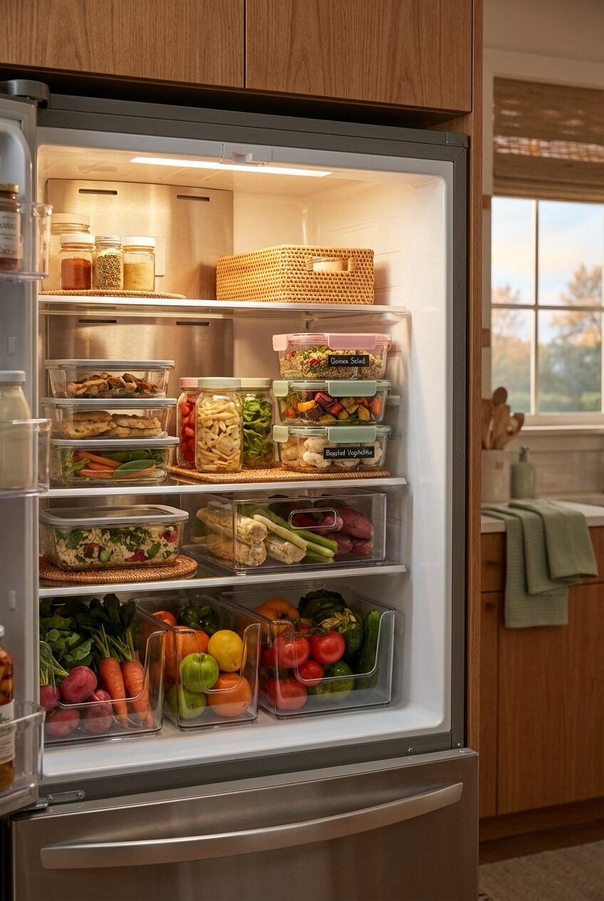 Budget vs. Luxury: Side-by-Side Fridge Organization — Luxury Version