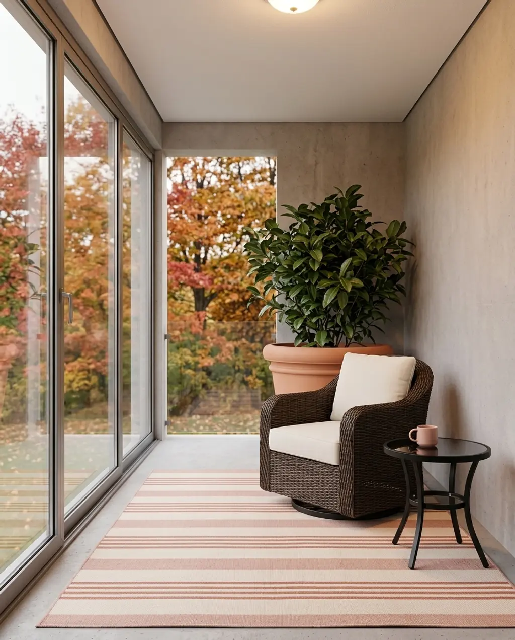 Clean Minimalist Balcony Retreat — Luxury Version