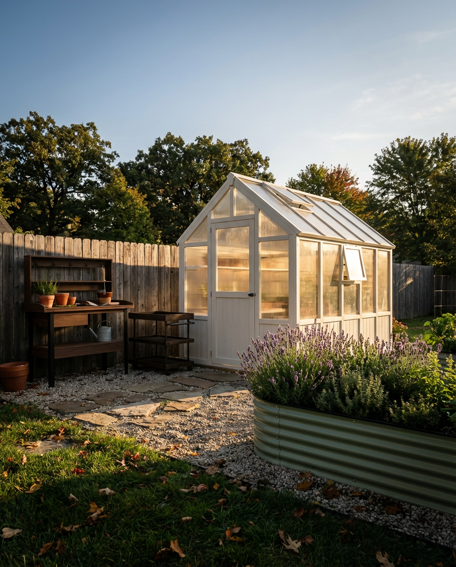 Backyard Greenhouse Retreat for Plant Enthusiasts