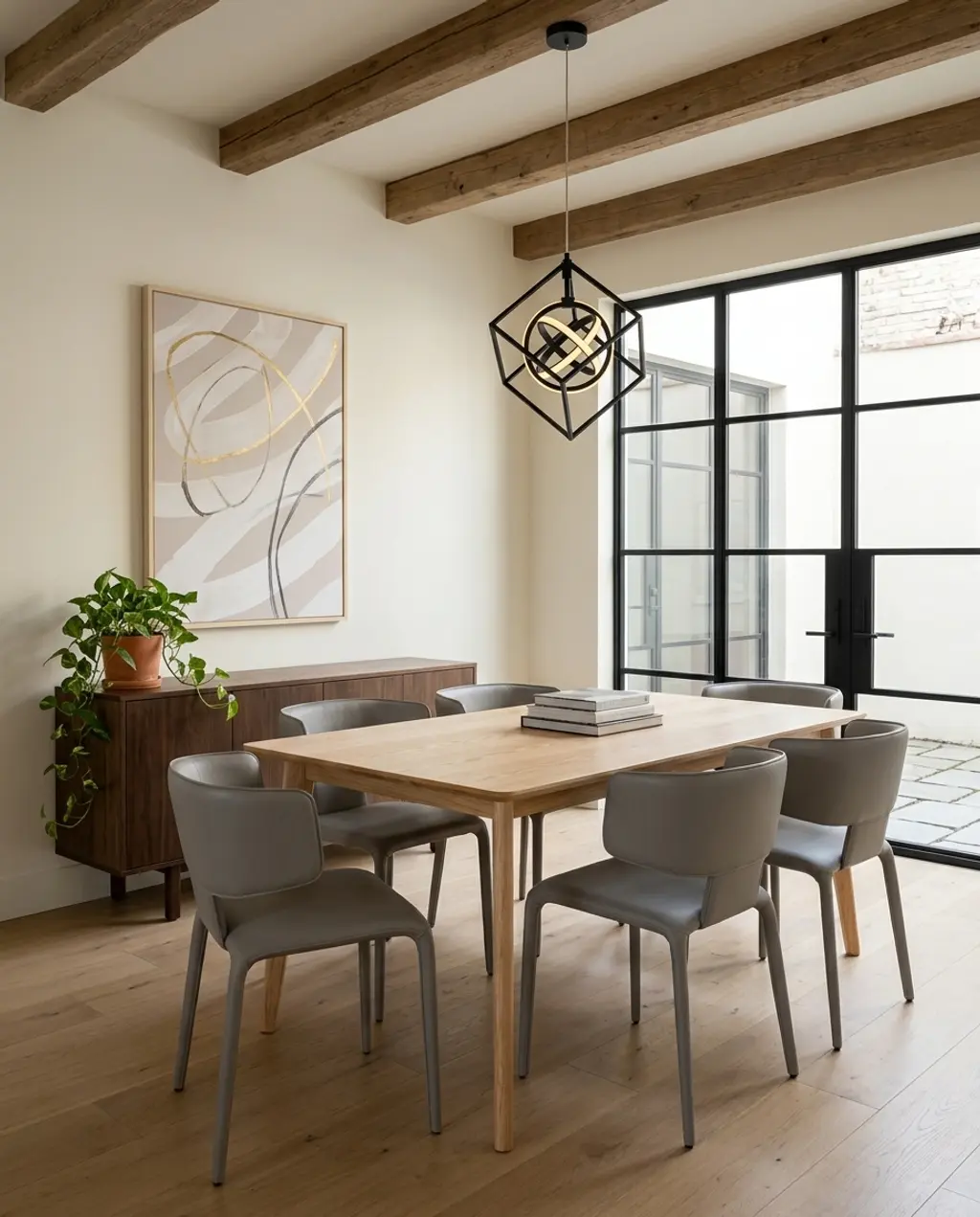 Sophisticated Grey Leather Dining Chairs — Luxury Version