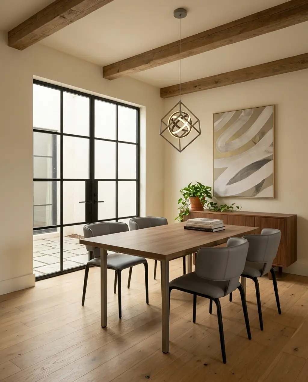 Sophisticated Grey Leather Dining Chairs — Budget Version