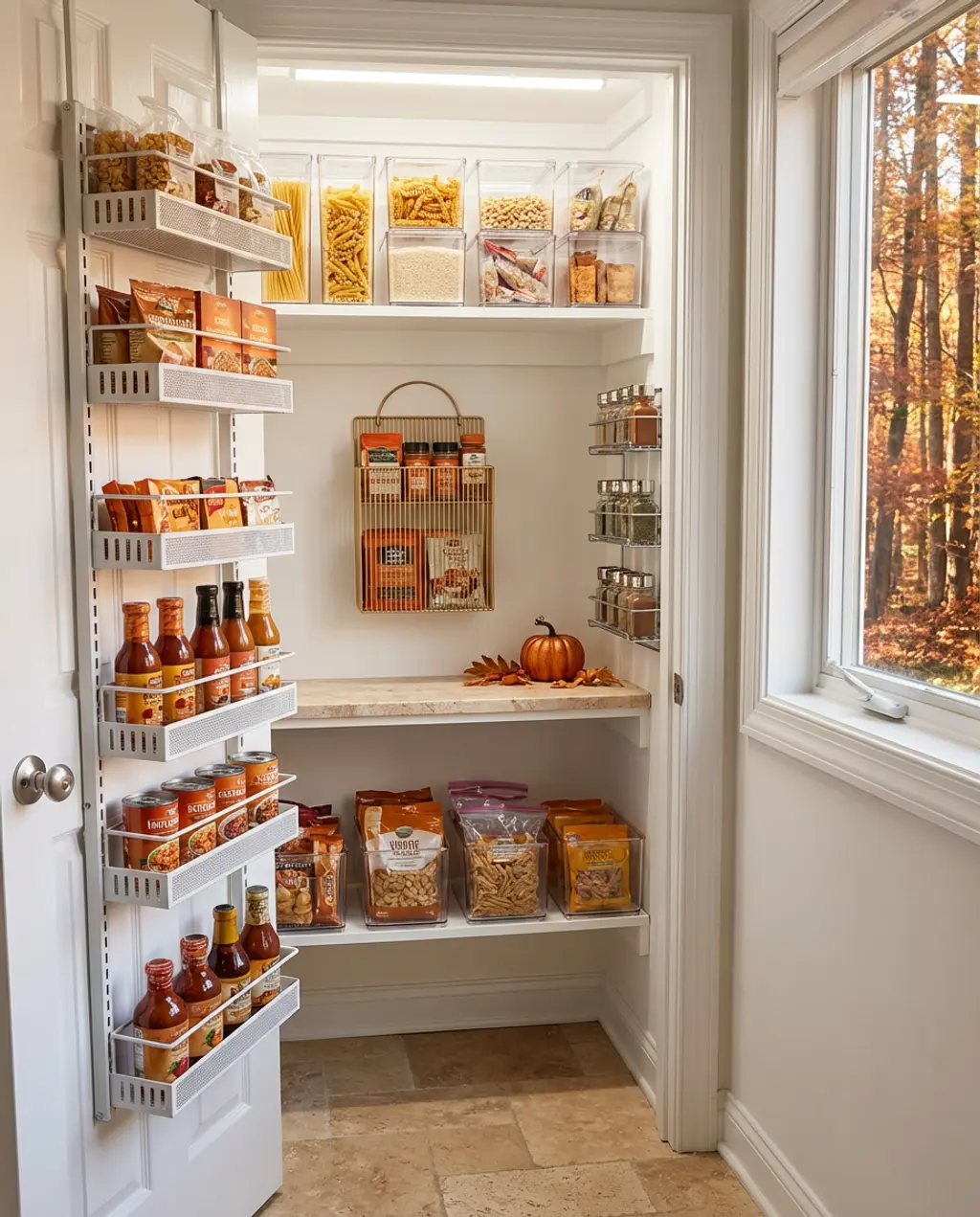 Compact Closet Pantry with Smart Vertical Organization