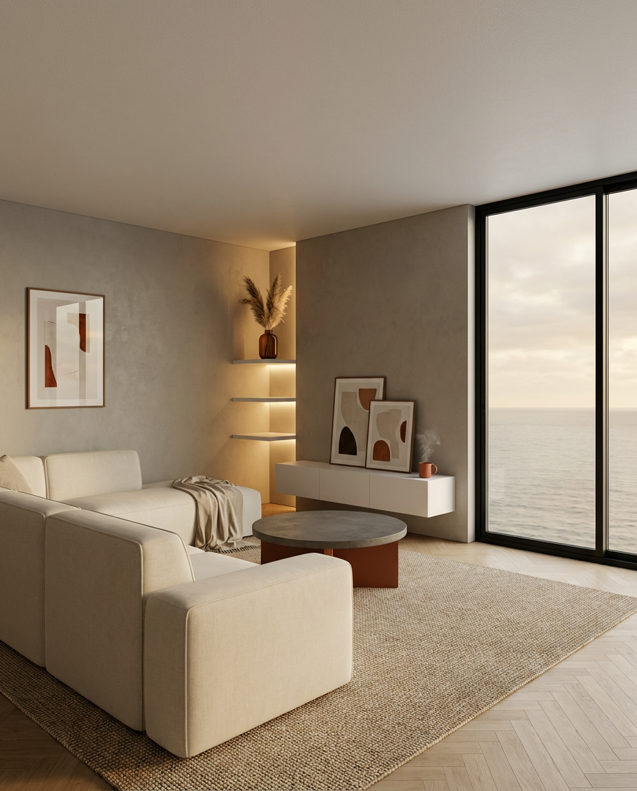 Integrated Backlit Wall Niche Shelving — Budget Version