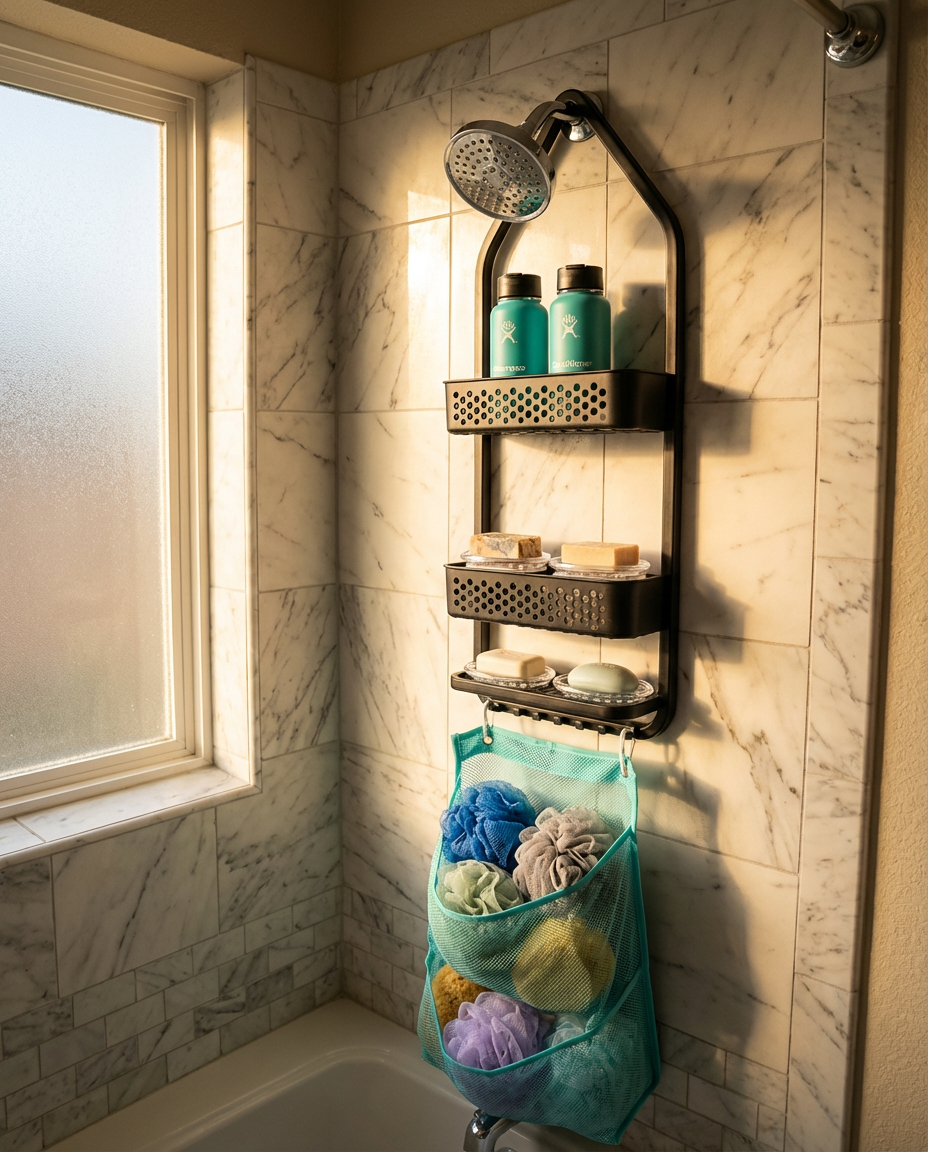 Dollar Tree Shower Caddy Hacks for Small Spaces