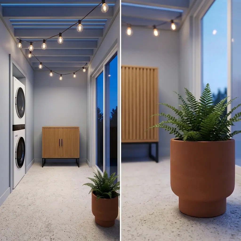 Hidden Outdoor Laundry Nook Under Deck