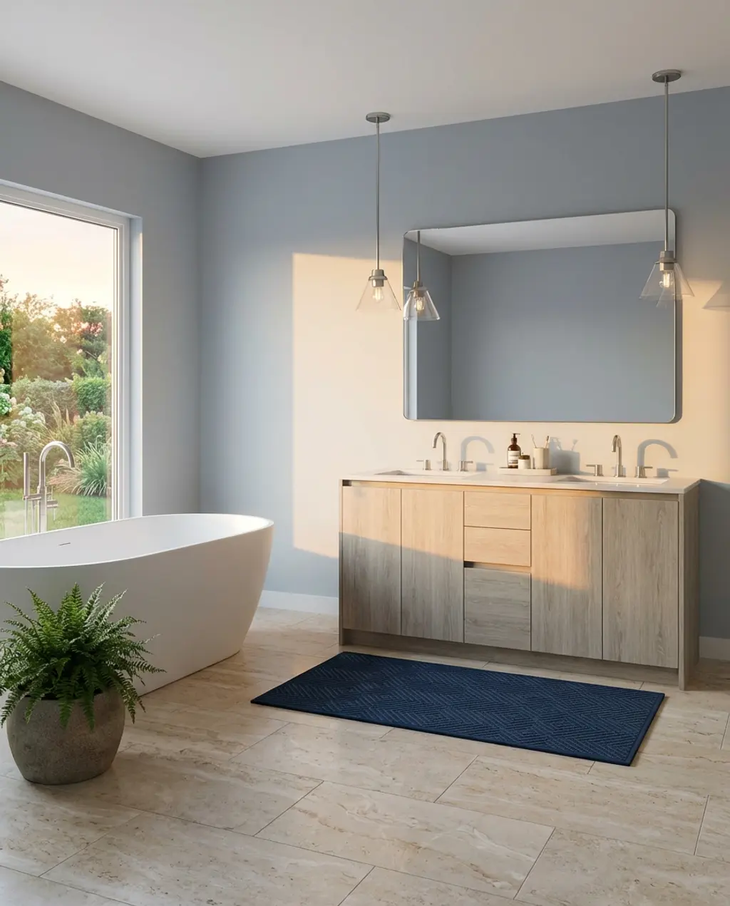 Light Gray Blue for a Spa-like Serenity — Budget Version