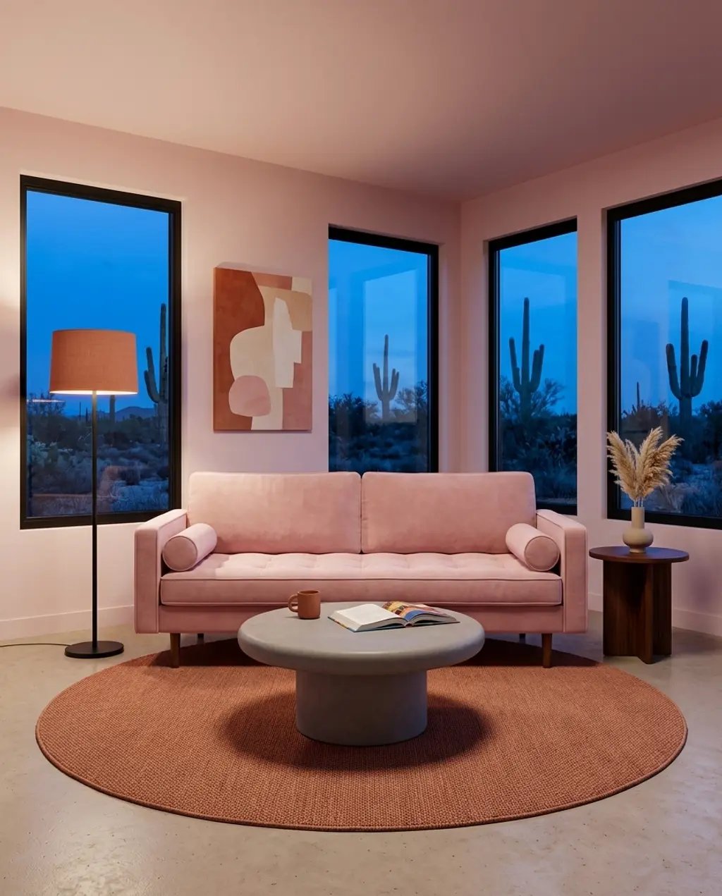 Pastel Pink Living Room with Cozy Vibes — Budget Version