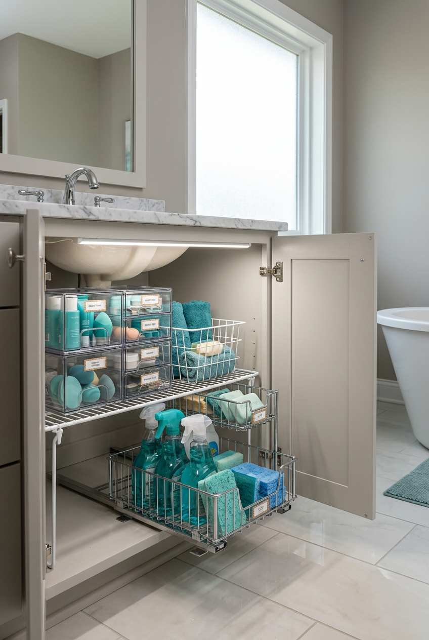 Under-Sink Organization for a Clutter-Free Vanity — Luxury Version