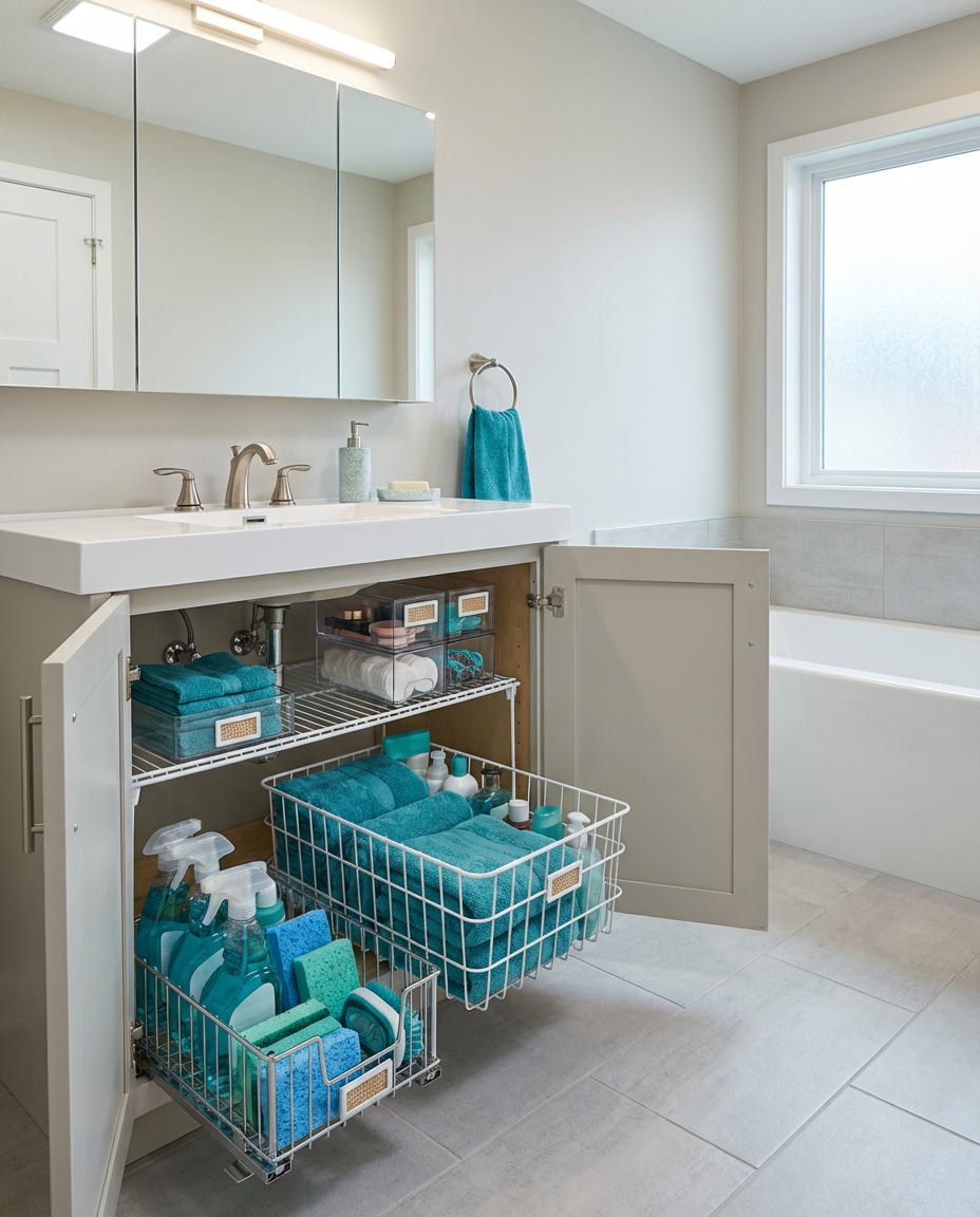 Under-Sink Organization for a Clutter-Free Vanity — Budget Version