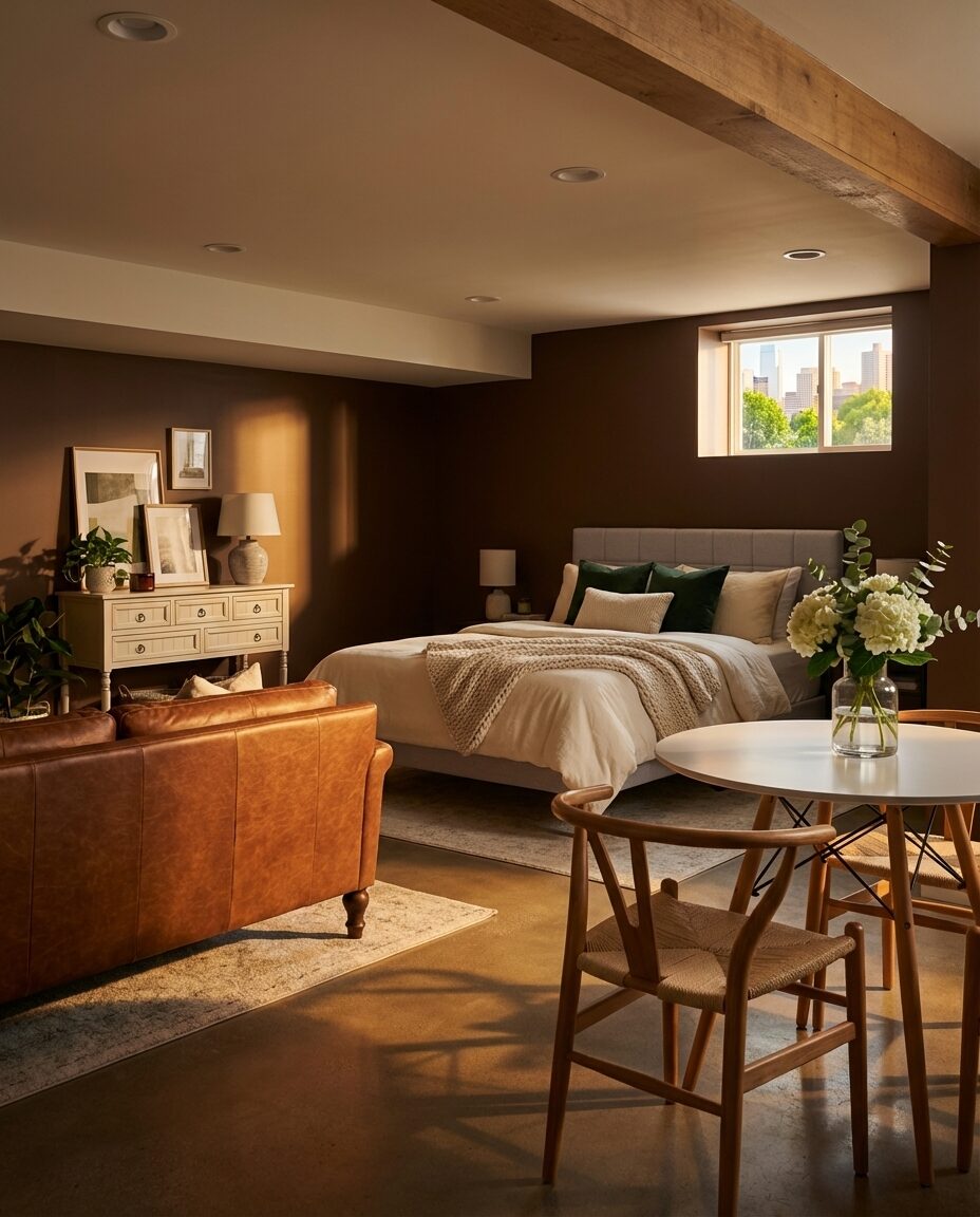 Optimized Basement Layout for Multi-Generational Living