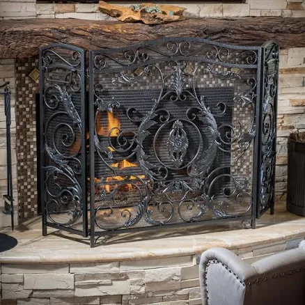 Fleur de Lis Living Fireplace Screen