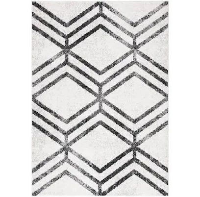 Garfinkel Geometric Ivory/Charcoal Area Rug Union Rustic Rug Size: Rectangle 3' 