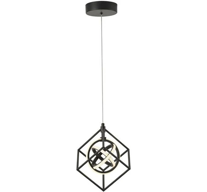 George Oliver Johnese 1 - Light Matte Black Geometric Pendant