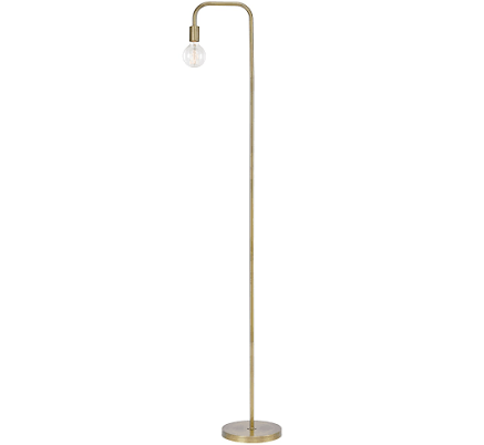 Globe Electric 70-in Matte Brass Arc Floor Lamp