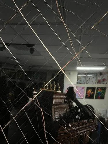 Gold Vein Black Marble Panel