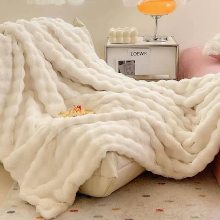 Goolela LATB Faux Fur Throw Blanket 60