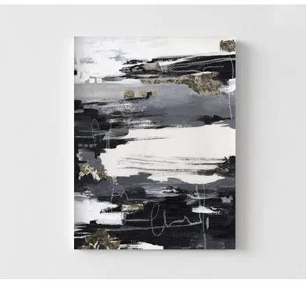 Gray Extra Large Wall Art Abstract, Abstract Oil Painting Oversized Wall Art Pri