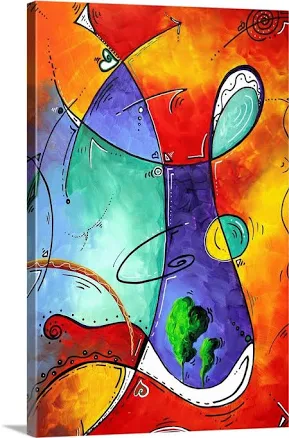 Great BIG Canvas Free At Last Bold Colorful Abstract Art Large Canvas