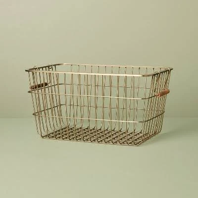 Hearth & Hand with Magnolia Pantry Brass Wire Storage Basket