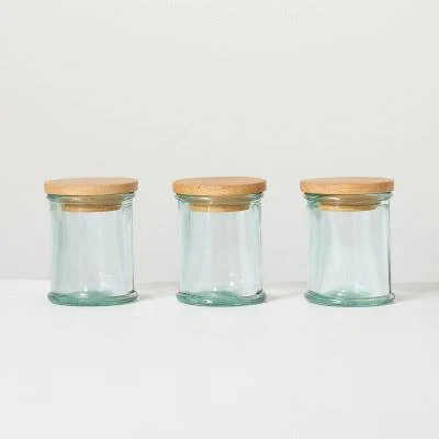 Hearth & Hand with Magnolia Set of 3 Recycled Glass Spice Containers