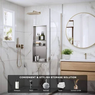 Heckfiel Waterproof Recessed Shower Niche