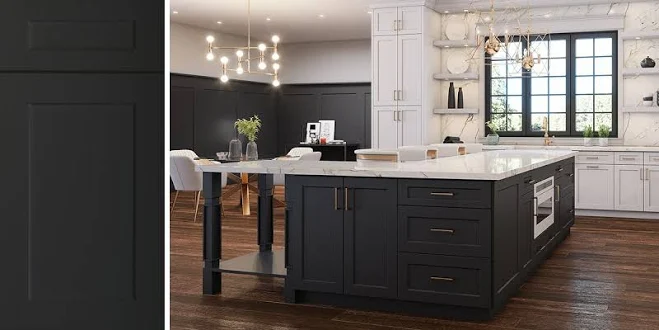 Highland Black Shaker RTA Kitchen Cabinets