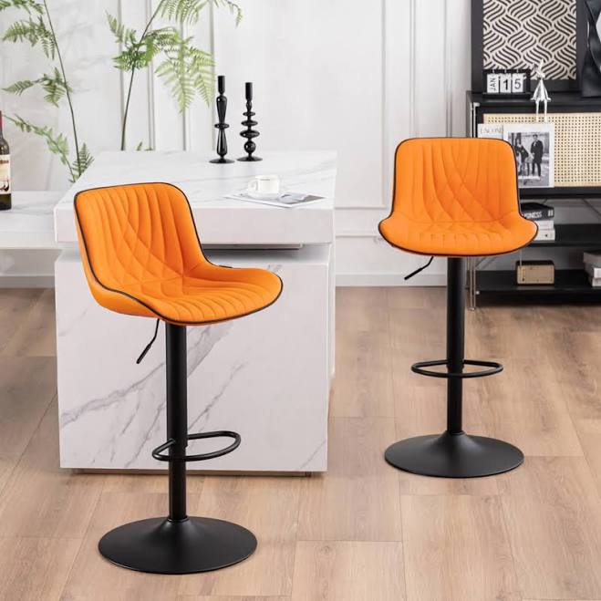 Hokku Designs Zager Swivel Adjustable Height Bar Stools (Set of 2)