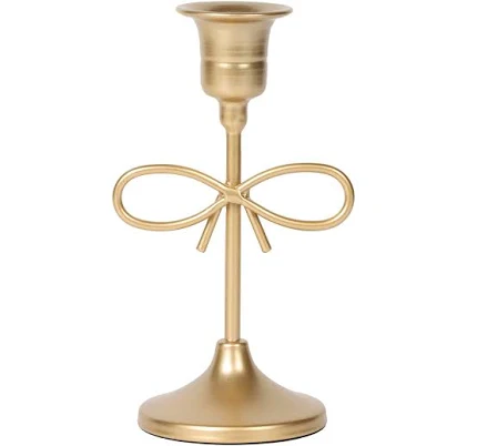 Home Decor Collection Sterling & Noble Home Gold Metal Tabletop Taper Candlehold