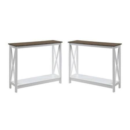 Home Square 2 Piece Wood Console Table Set