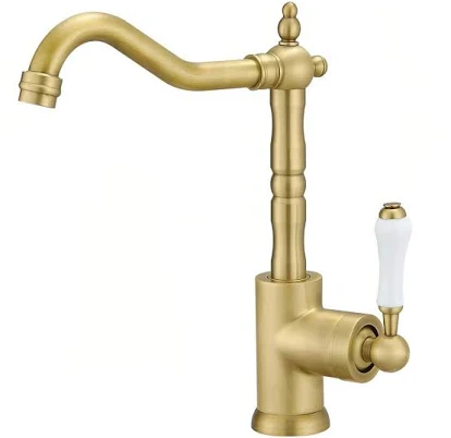 HOMEMYSTIQUE Single Handle High-Arc Standard Kitchen Faucet