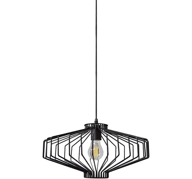 Industrial Caged Iron Pendant Light