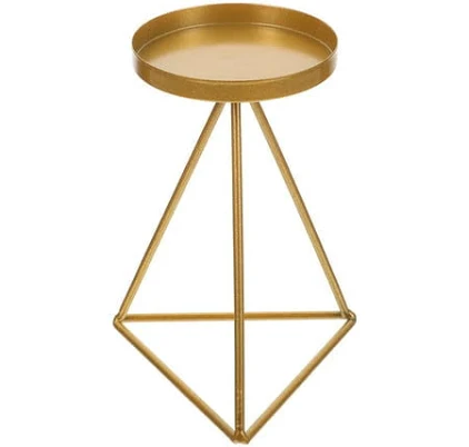 Iron Art Candle Holder Geometric Candle Stand Home Decor
