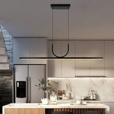 JC Topa Contemporary 42-Watt 1 Light Black Linear Design Dimmable LED Integrated